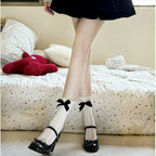 Womens Mesh Breathable Lace Calf Socks