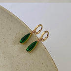 emerald-horse-eye-zircon-earrings - Viexta