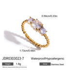 Zircon Ring Titanium Steel