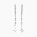 18k Zirconium Plated Chain Earrings
