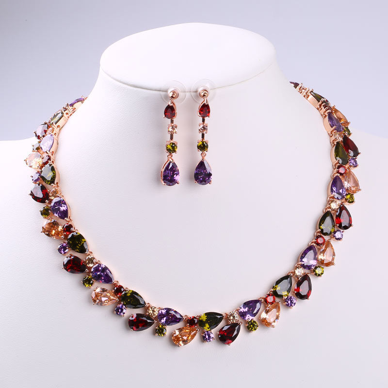 bride-zircon-necklace-and-earring-set