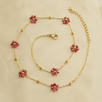 Floral Stainless Steel Bracelet for Women