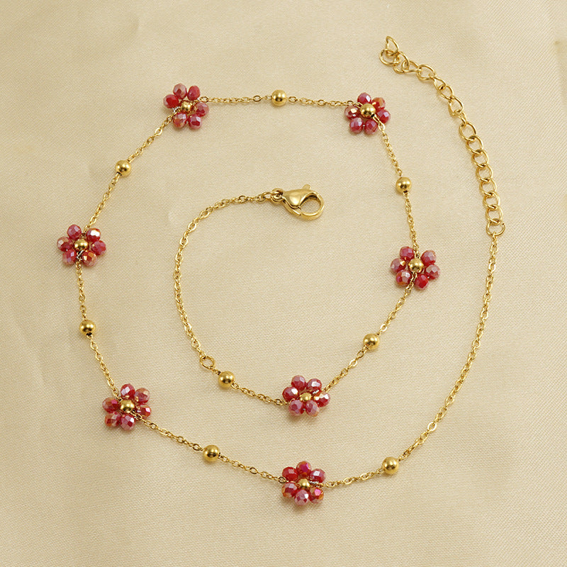 Floral Stainless Steel Bracelet for Women