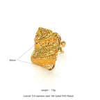 RETRO Geometric Irregular Opening Women's Ring - Viexta