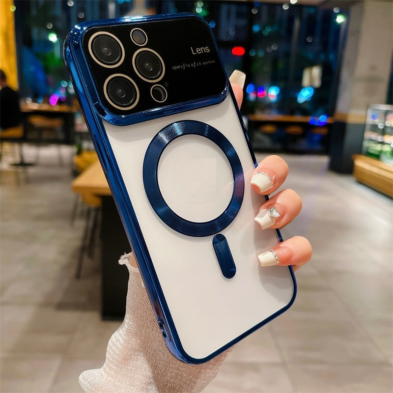 Large Window Electroplating Magnetic iPhone Case