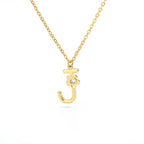 Rose English Alphabet Pendant Necklace - Viexta