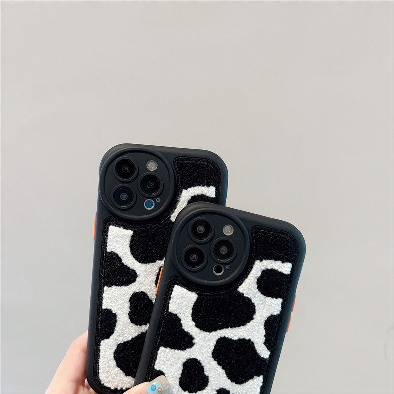 Creative Plush Cows Pattern iPhone Case