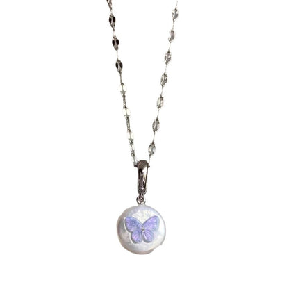 Fantasy Purple Butterfly Necklace