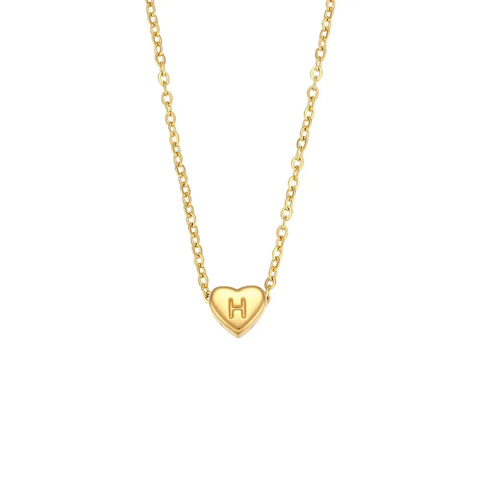 18k-heart-initial-gold-necklace - Viexta