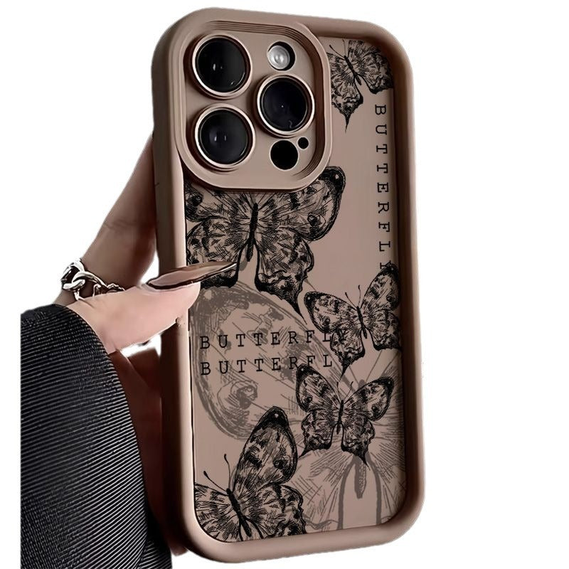 Butterfly Print Drop-resistant iPhone Case