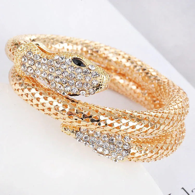 punk-diamond-multi-strand-snake-bracelet - Viexta
