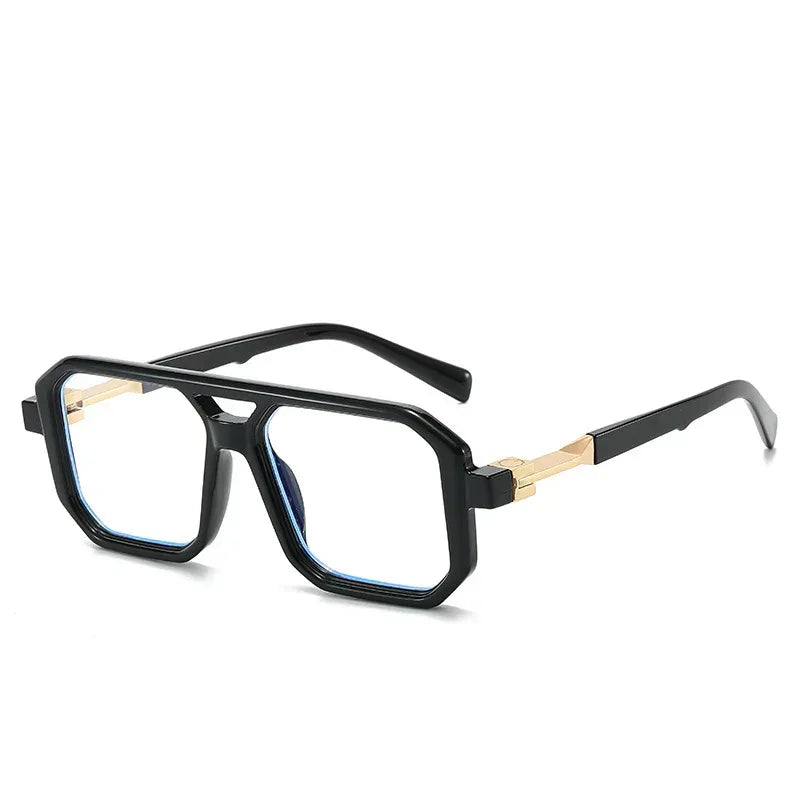 Retro Double Beam Pilot Catwalk Light Luxury Sunglasses - Viexta