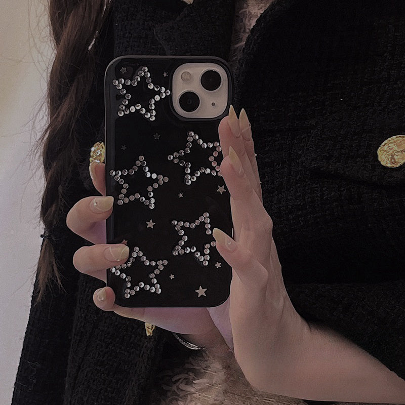 Rhinestone Black XINGX iPhone Case