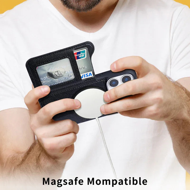 Home Magnetic Leather iPhone Case - Viexta