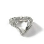 Hollow Heart Zircon Ring - Viexta