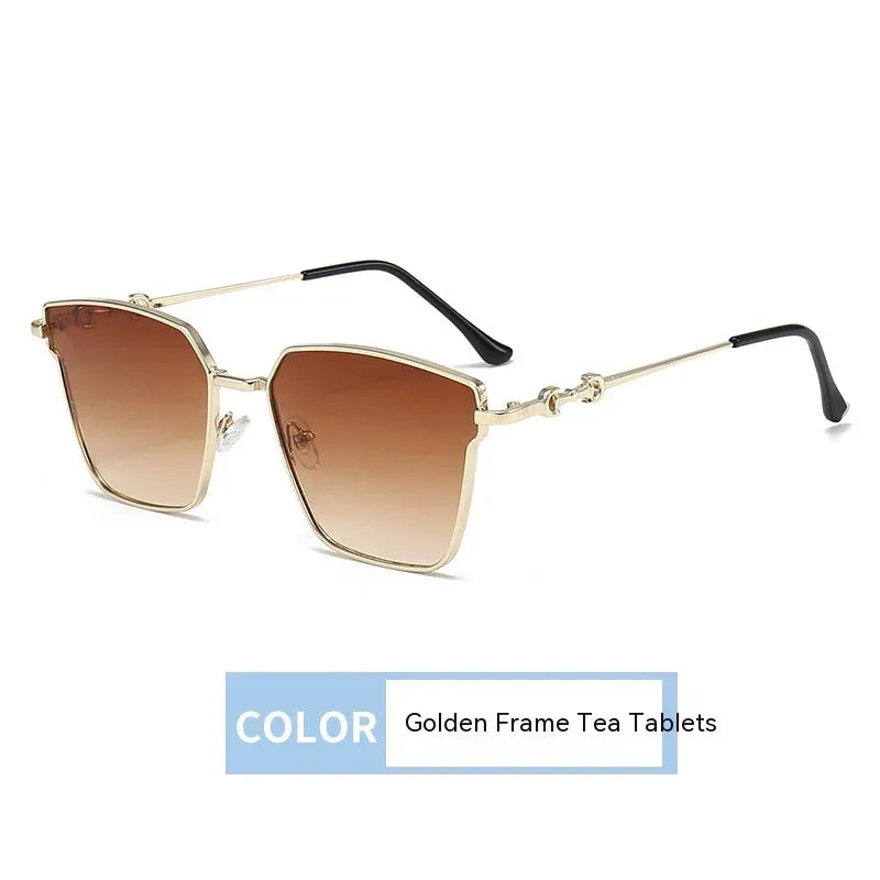 Small Frame Metal Hip Hop Sunglasses - Viexta