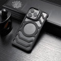 hollow-carbon-fiber-pattern-frameless-magnetic-bracket-iphone-case - Viexta