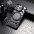 hollow-carbon-fiber-pattern-frameless-magnetic-bracket-iphone-case - Viexta