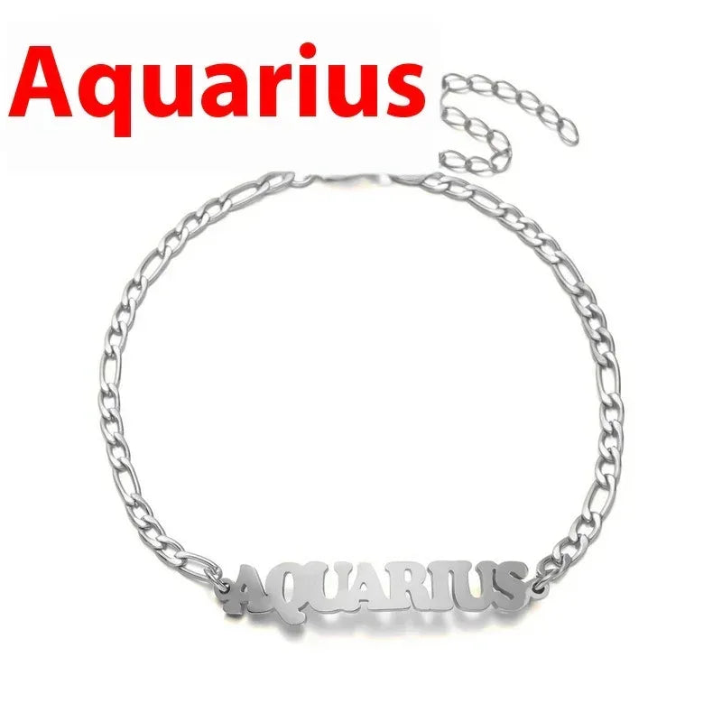 Stainless Steel Zodiac printed Bracelet - Viexta