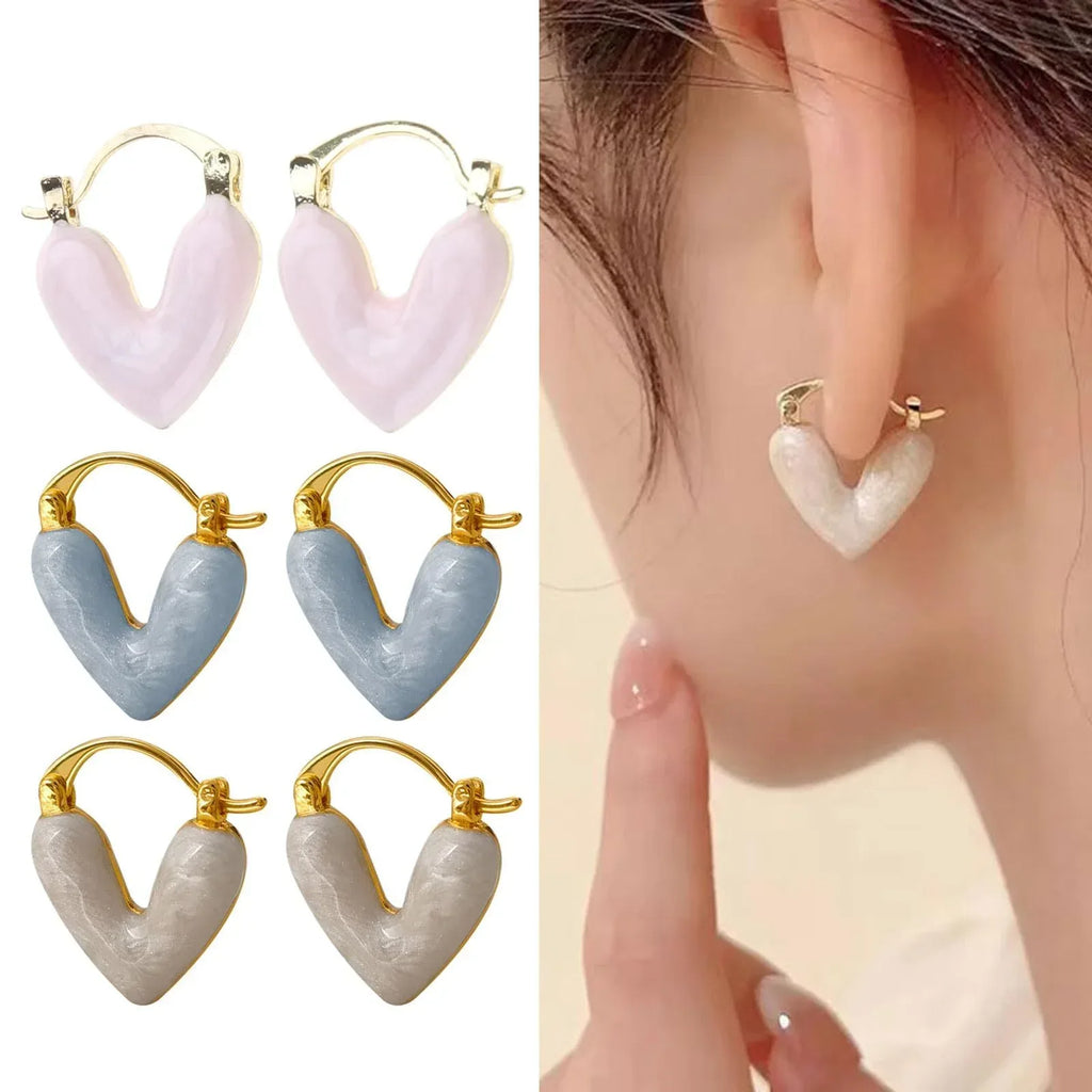 heart-pendant-drop-earrings - Viexta
