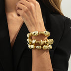 Irregular Resin Elastic Bracelet For Women