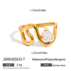 Zircon Ring Titanium Steel