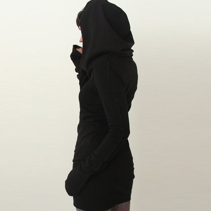 Gothic Black Hoody Dress