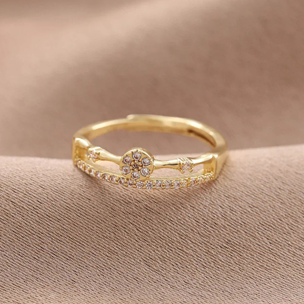 Double Layer Zircon Ring - Viexta