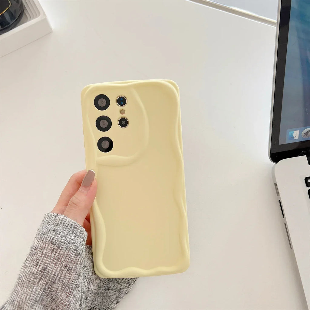 Cream Border Anti Drop Samsung Case - Viexta