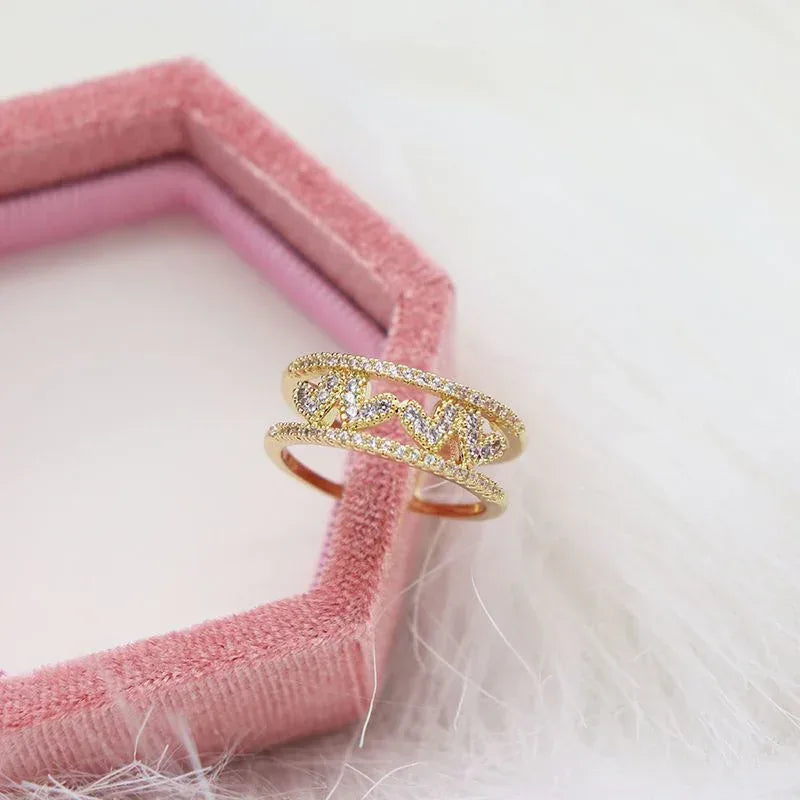 Double Layer Zircon Ring - Viexta