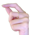 Womens Square Rivet Diamond-Encrusted Ring - Viexta
