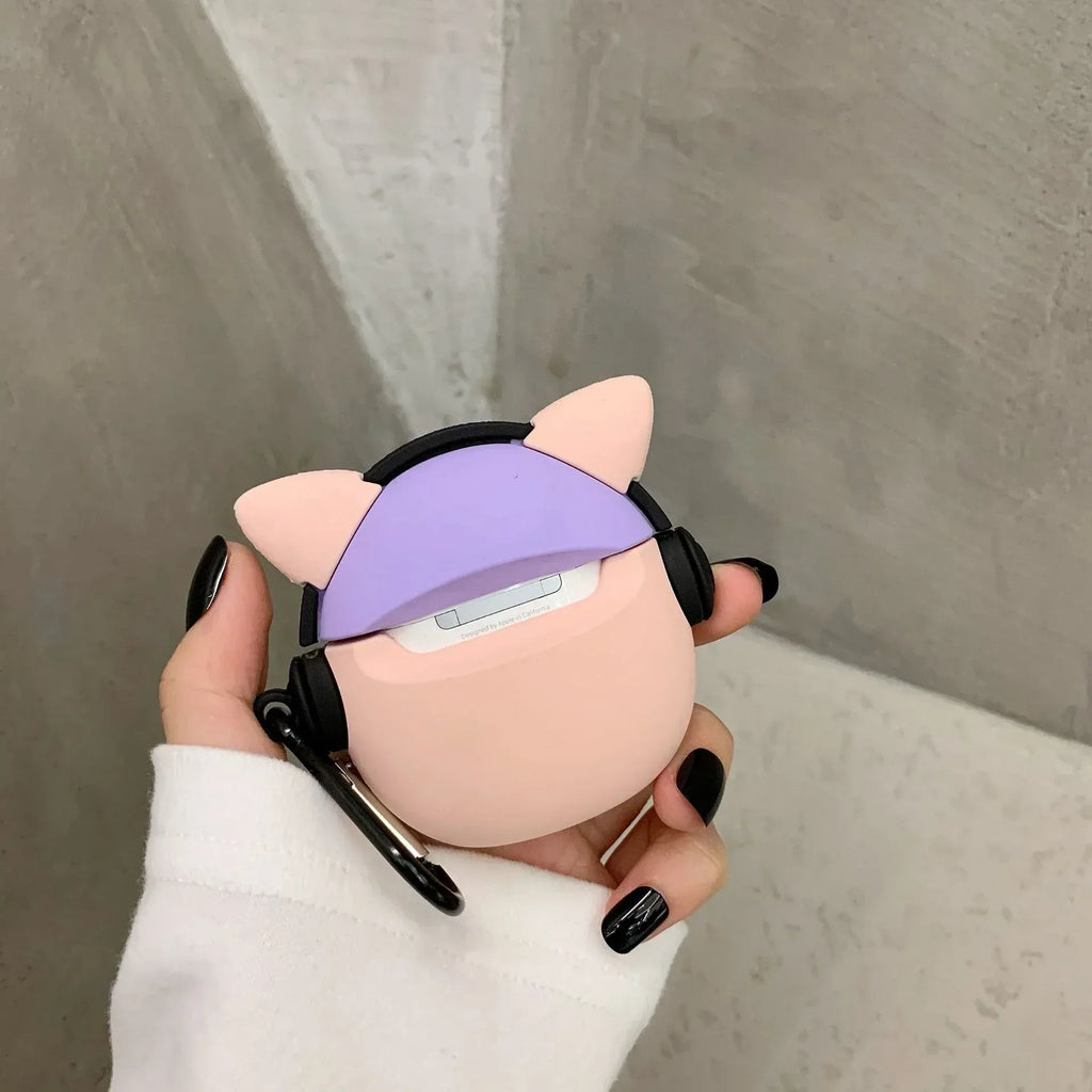 hip-hop-pig-head-airpods-pro-bluetooth-protective-cover - Viexta