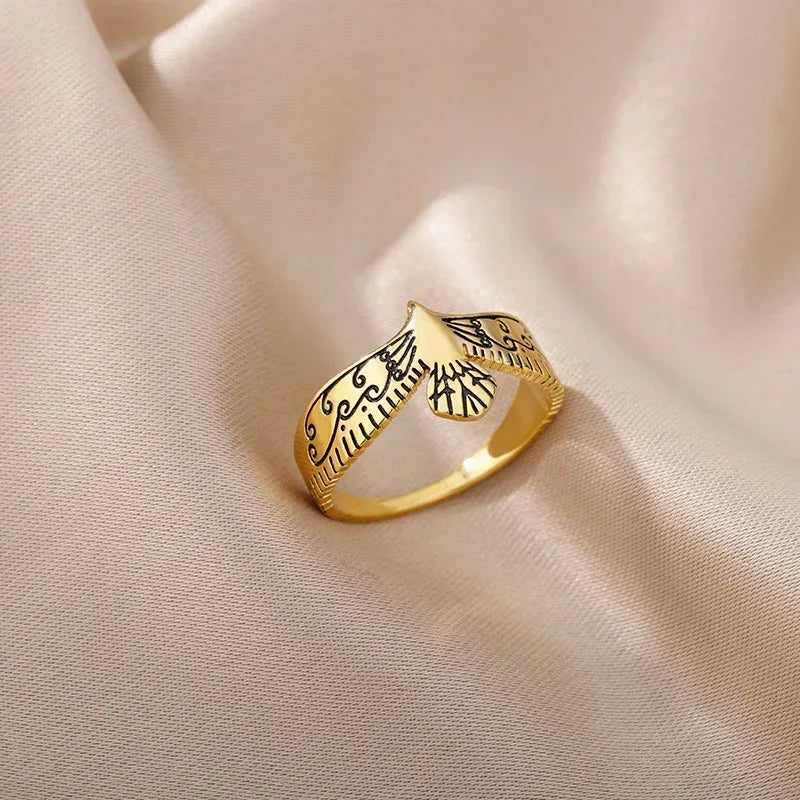 inlaid-zircon-blackened-eagle-ring - Viexta