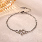 Adjustable Heart Zircon Bracelet