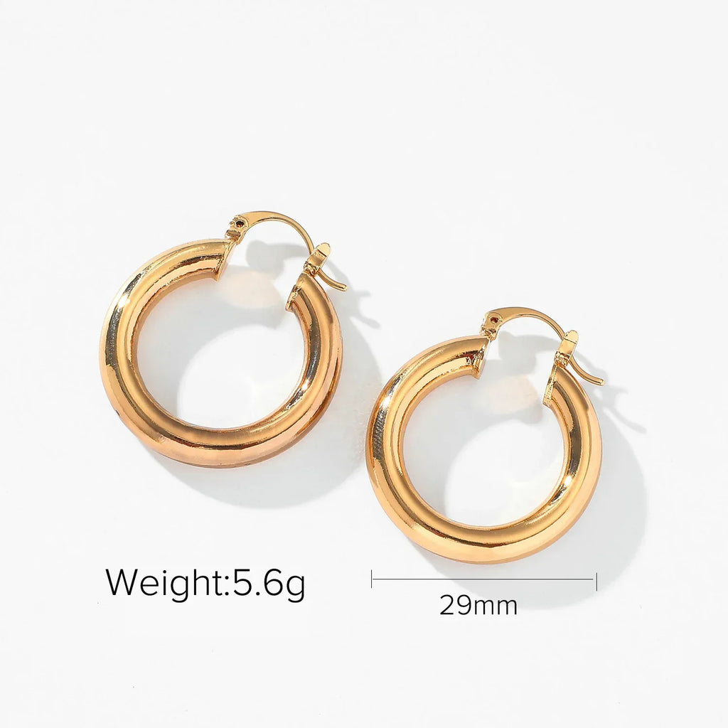 18k INS Net Red Popular Hoops - Viexta