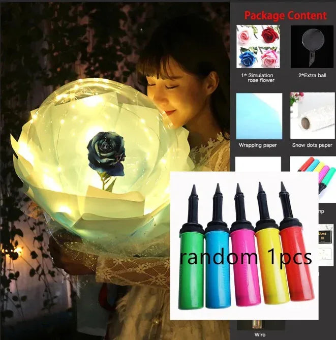 LED Luminous Balloon Rose Bouquet - Viexta