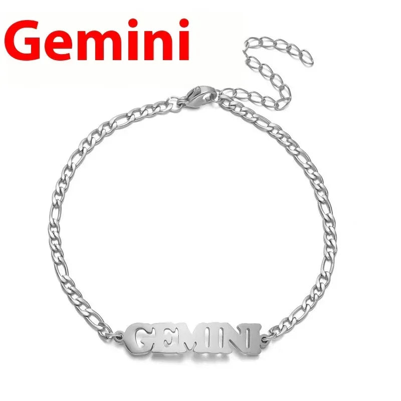 Stainless Steel Zodiac printed Bracelet - Viexta