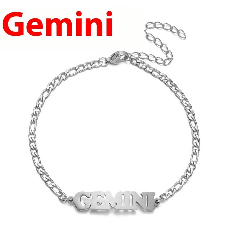 Stainless Steel Zodiac printed Bracelet