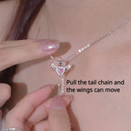 moving-cupid-heart-angel-wings-tassel-necklace - Viexta