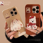 Cartoon Animal Shaker Stand iPhone Case In Silicone - Viexta