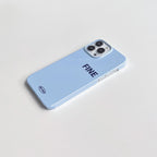 Wind Niche Light Blue Film Shell iPhone case - Viexta