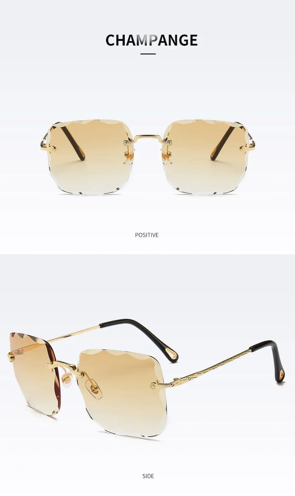 frameless-square-sunglasses - Viexta