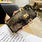 Gold foil drop gel iphone case - Viexta