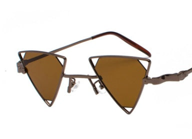 Punk wind triangle hollow sunglasses