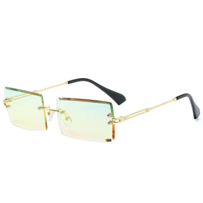 new-rimless-cut-edge-square-sunglasses - Viexta
