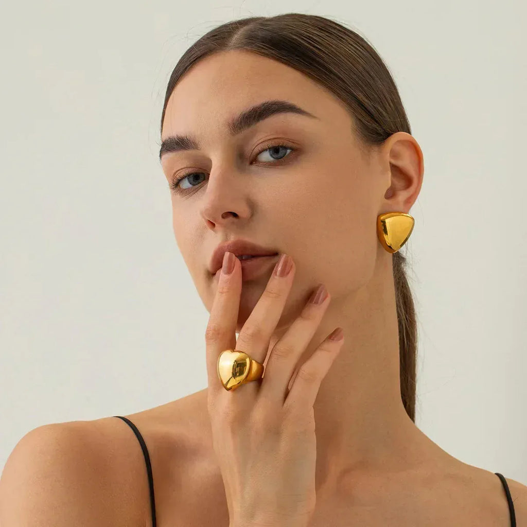 Glossy Triangle Earrings - Viexta