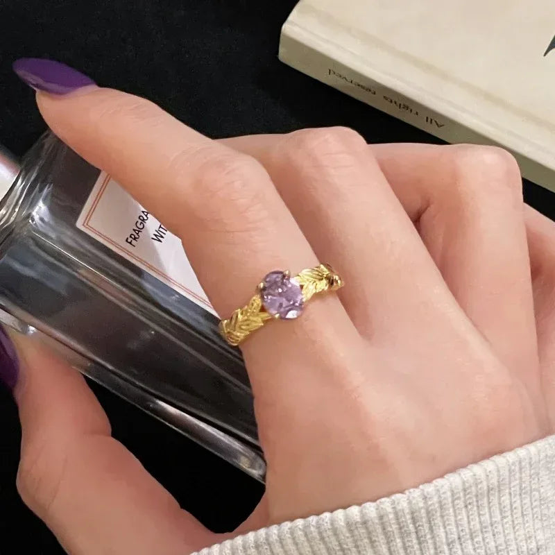 Nine Purple Colored Ring - Viexta