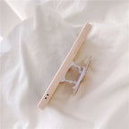 Ins Wind Belt Bracket Cute Cartoon Bear Silicone iPhone Case - Viexta