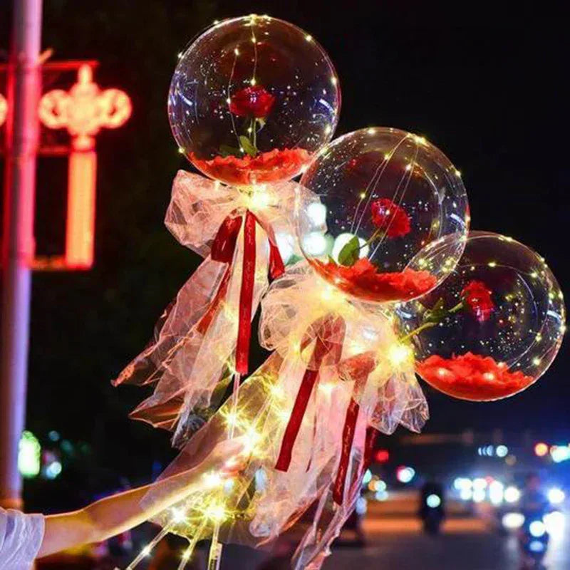 LED Luminous Balloon Rose Bouquet - Viexta