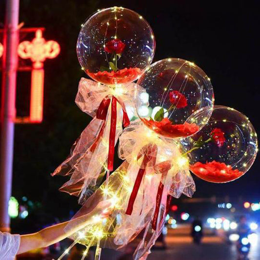 LED Luminous Balloon Rose Bouquet